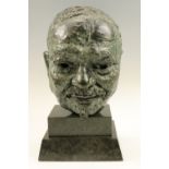 Sir Jacob Epstein (British 1880 - 1959) A cast bronze bust of Ivan Maisky, having verdigris