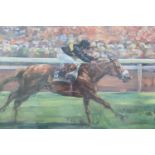 [ Horse Racing ] After Claire Eva Burton (British, b. 1955) "Forest Flower", an impressionist