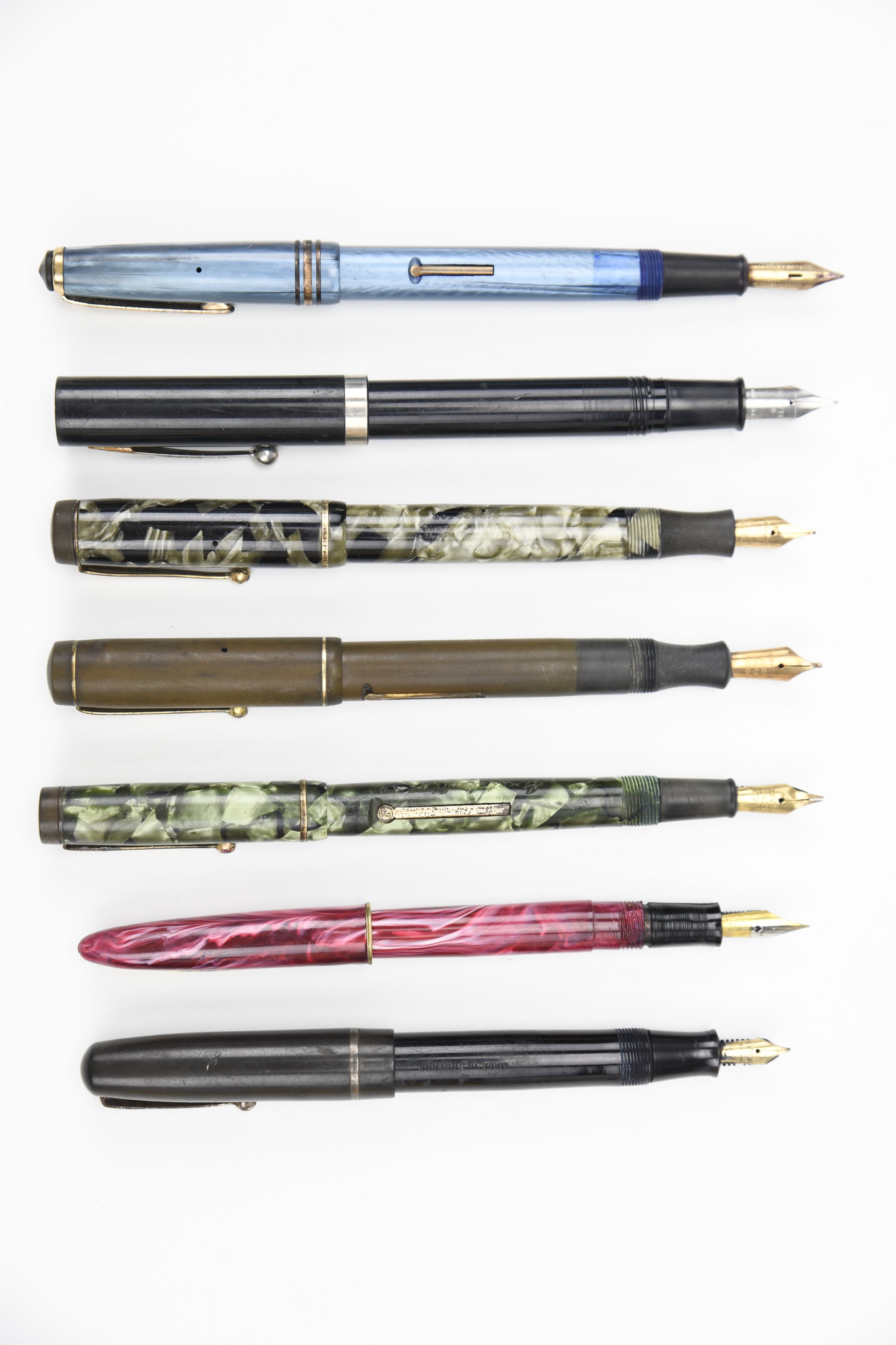 Mentmore Diploma and Auto-Flow fountain pens, an Onoto No 11, Sheaffer, Jewel, Biro and one other - Image 2 of 2