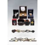 A quantity of late 20th Century fashion wristwatches, mechanical and quartz movements, several boxed