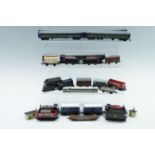 A group of model railway locomotives, carriages, etc, comprising Hornby, Bachmann, Tri-ang and Jouef