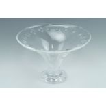 A contemporary Waterford cut glass centre bowl, designed by John Rocha, of trumpet form on a