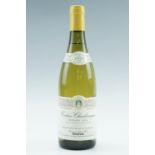 A bottle of 2002 Corton-Charlemagne Grand Cru Domaine Chapuis wine