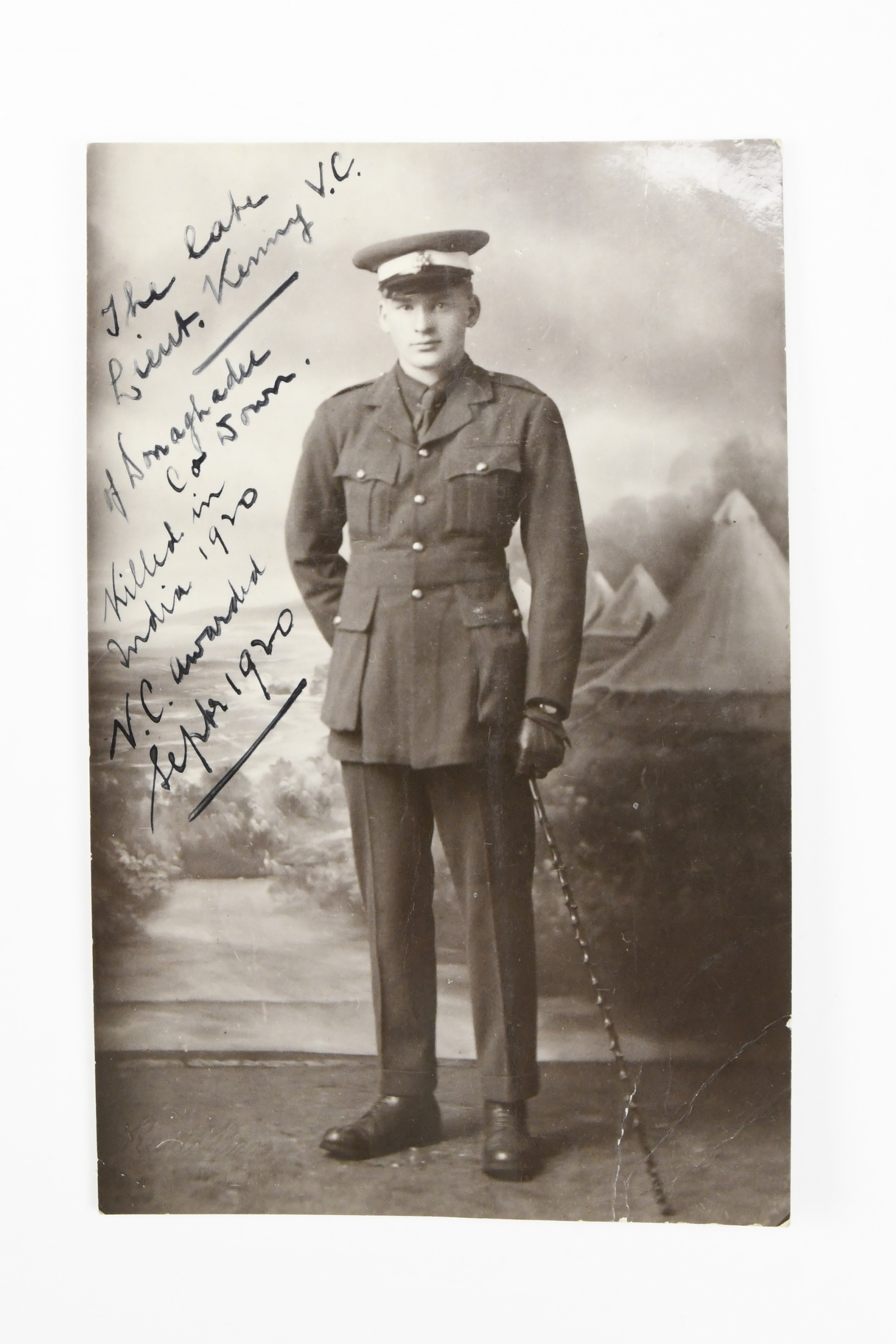 [ Victoria Cross ] A portrait postcard portraying Lieutenant William David Kenny. [Awarded the