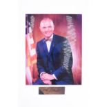 [ Autographs ] John Glenn, US astronaut and politician, his autograph signature mounted with a