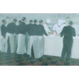 Jacqueline Osborn (contemporary, British) "To the Table on Time", artist's proof giclee print,