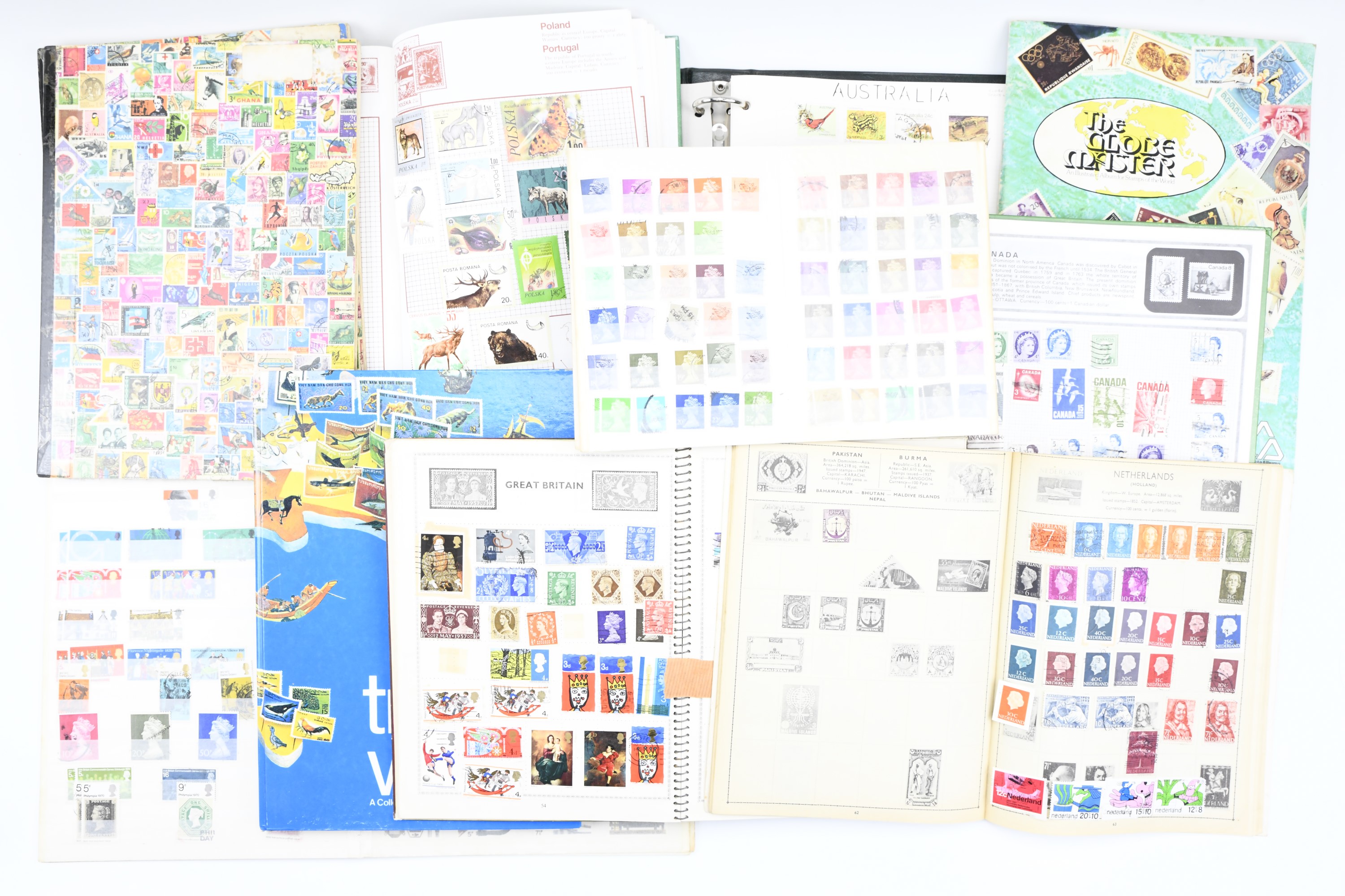 A quantity of juvenile stamp albums and contents