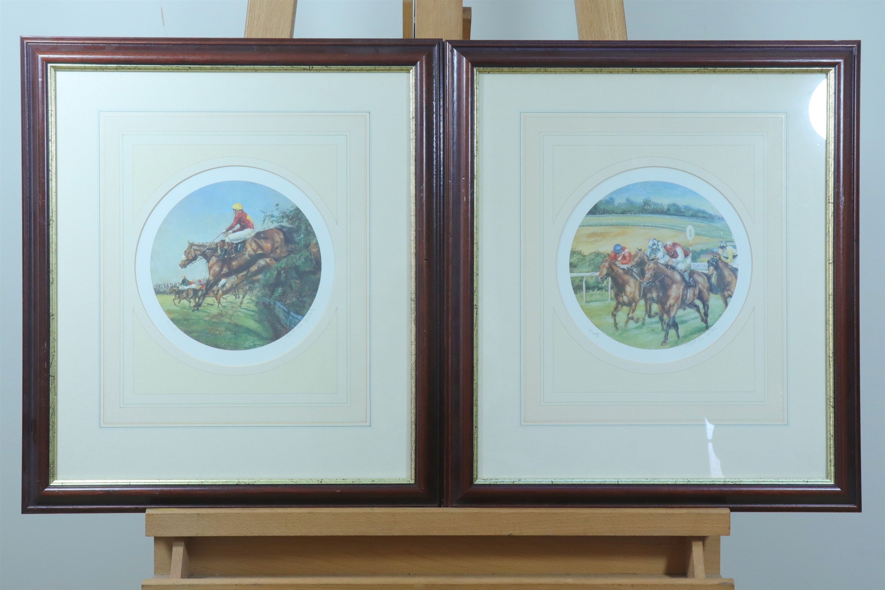 [ Horse Racing ] After Claire Eva Burton (British, b. 1955) Eight limited edition circular prints - Image 2 of 5