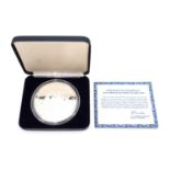 A boxed silver proof 1979 Jamaica 25 Dollars coin, commemorating the 10th Anniversary of the