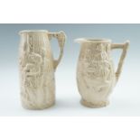Two Burleighware jugs, comprising The Runaway Marriage, and Sally in our Alley, tallest 25 cm