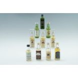 10 Whisky miniatures, including The Famous Grouse, Laphroaig, etc