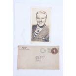[ Autograph ] A Nelson Eddy signed photograph, together with envelope stamped "Nelson Eddy, Box