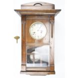 A 1920 / 1930s walnut Vienna wall clock, 60 cm