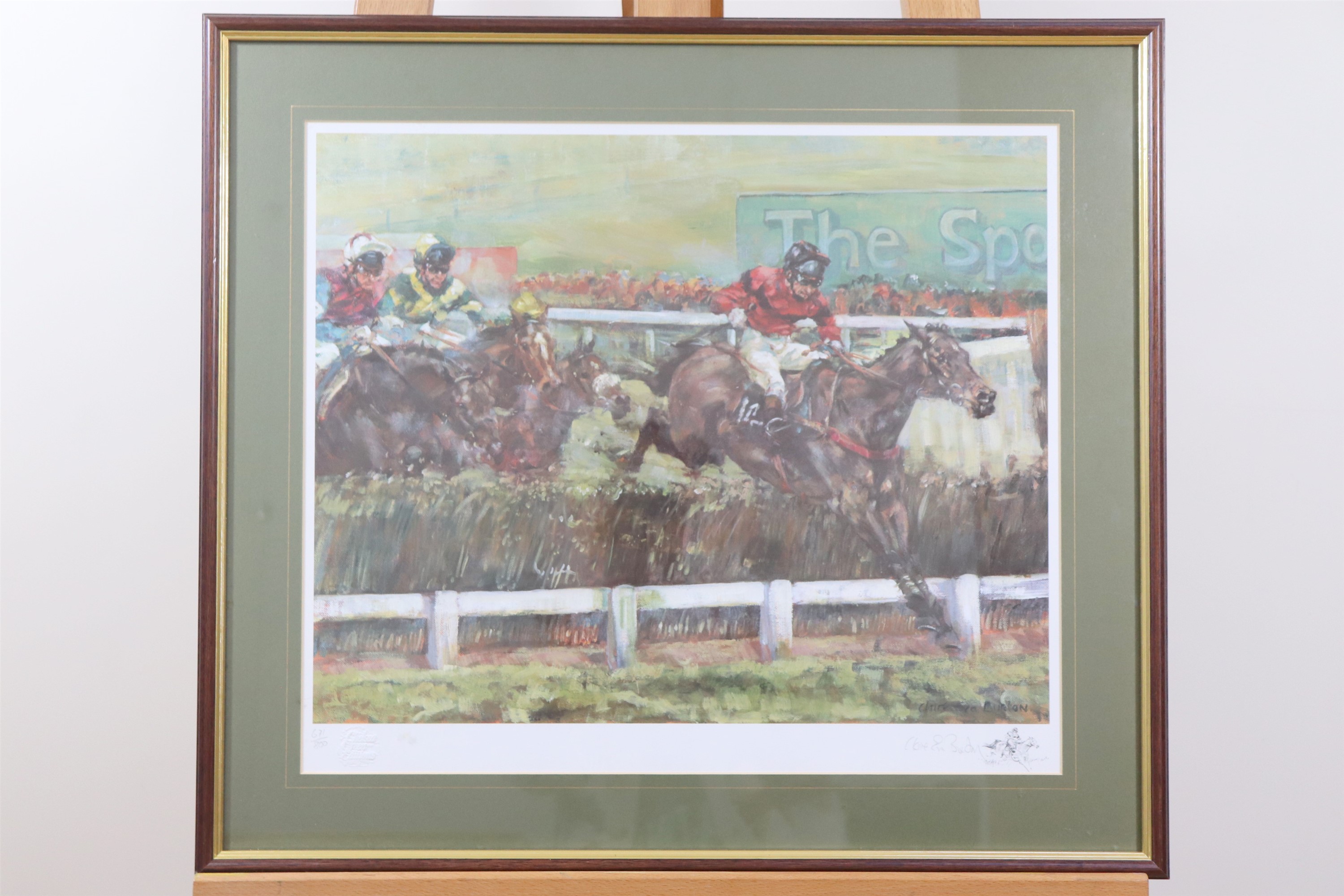 [ Horse Racing ] After Claire Eva Burton (British, b. 1955) "Dawn Run", a dynamic portrayal of - Image 2 of 2
