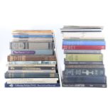 A quantity of sophisticated books on antique pewter, plate and domestic metalware including journals