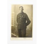 [ Victoria Cross ] A portrait postcard of Private Edward Dwyer. [Awarded the Victoria Cross for