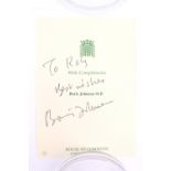 [ Autographs ] Boris Johnson, British Prime Minister, his autograph signature on personalised
