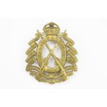 A post 1902 Carabiniers (6th Dragoon Guards) sabretache badge, 10 cm x 8 cm