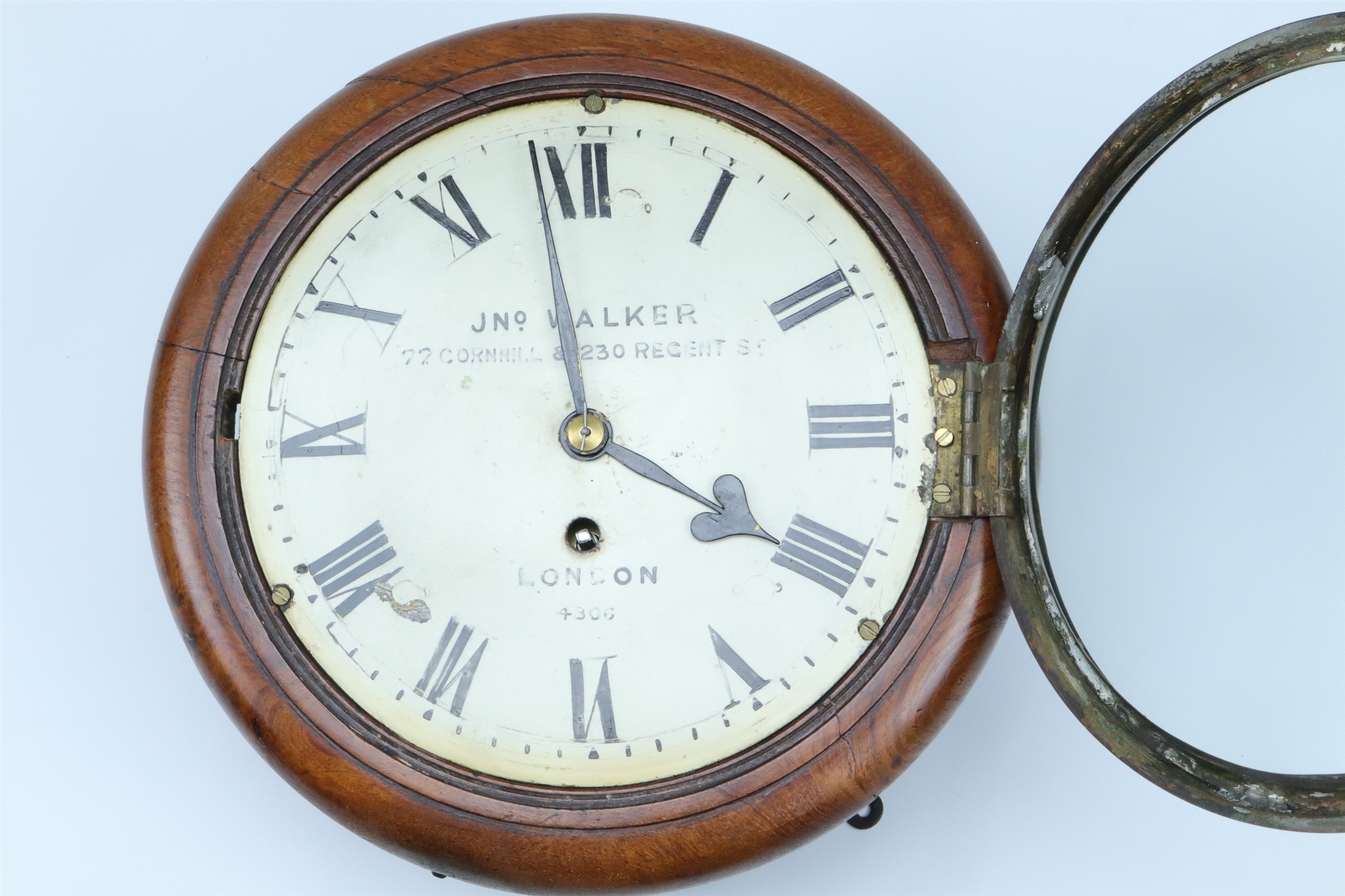 A Victorian office dial clock by John Walker of 77 Cornhill and 230 Regent Street, London, having - Image 2 of 14