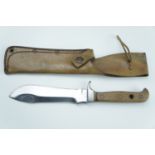 A Puma 6390 Automesser sporting knife, having jacaranda wood grip scales, blade 15 cm, 27 cm