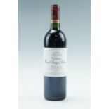 A bottle of 1996 Chateau Haut-Bages Liberal Pauillac wine