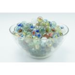A large quantity of vintage glass marbles
