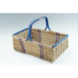 A wicker basket, 37 cm x 26 cm