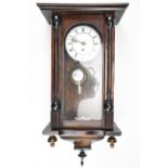 An early 20th Century Vienna wallclock, having a spring driven movement, (a/f)