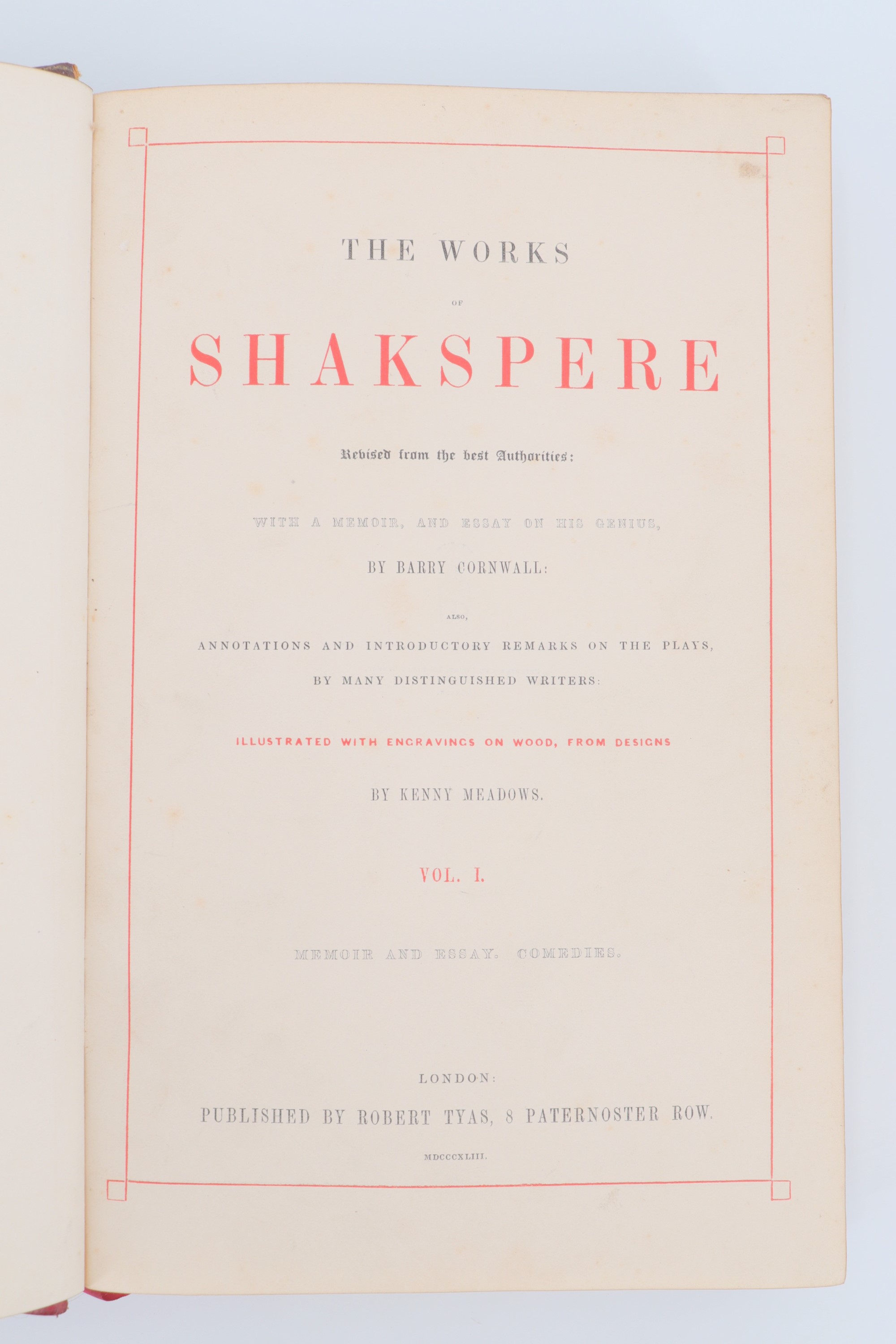 The Works of Shakespeare, revised from the best authorities: with a memoir, and essay on his genius, - Image 3 of 3