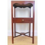 An old reproduction George III mahogany wash stand, 40 cm x 41 cm x 77 cm