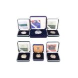 Six QEII Royal Mint cased silver proof coins