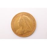 An 1894 gold half sovereign