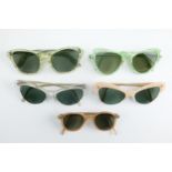 Five pairs of vintage sunglasses by Priest and Ashmore