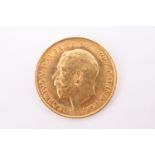 A 1918 gold half sovereign