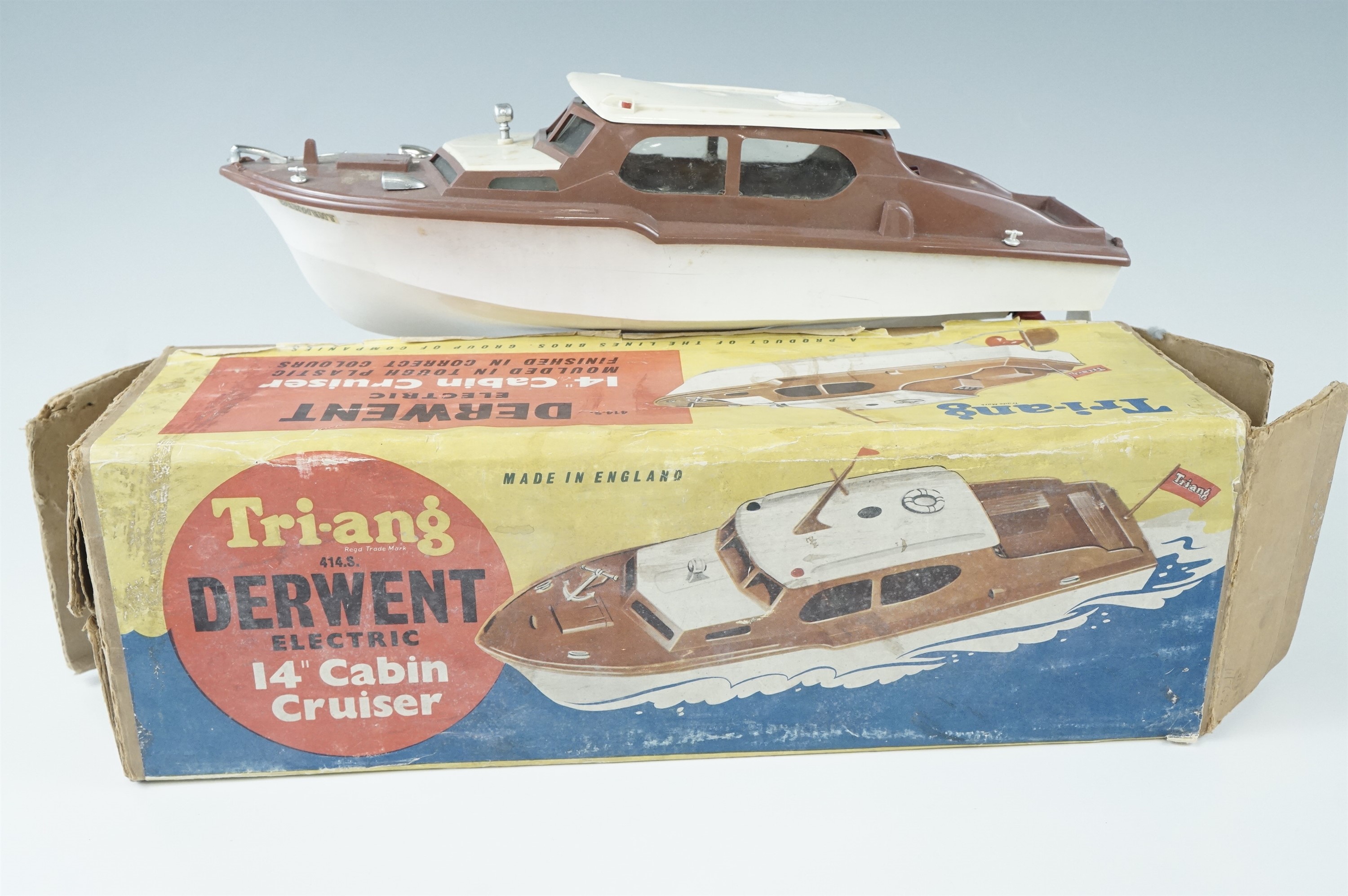 A Tri-ang "Derwent Electric 14" Cabin Cruiser", in original carton