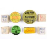 A quantity of vintage shoe polish tins together with "Amovan" toe cap tin and three new old stock "
