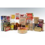 A large quantity of vintage food packaging including unopened "OXO" cubes and "Rowntree's" Kitkat