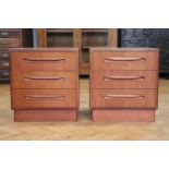 A pair of G-Plan bedside cabinets, 48 cm x 46 cm x 53 cm