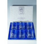 Edinburgh Crystal "The Continental Collection" set of six whisky tumblers together with Portmerion