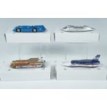 Four Lledo diecast model racing cars, boxed