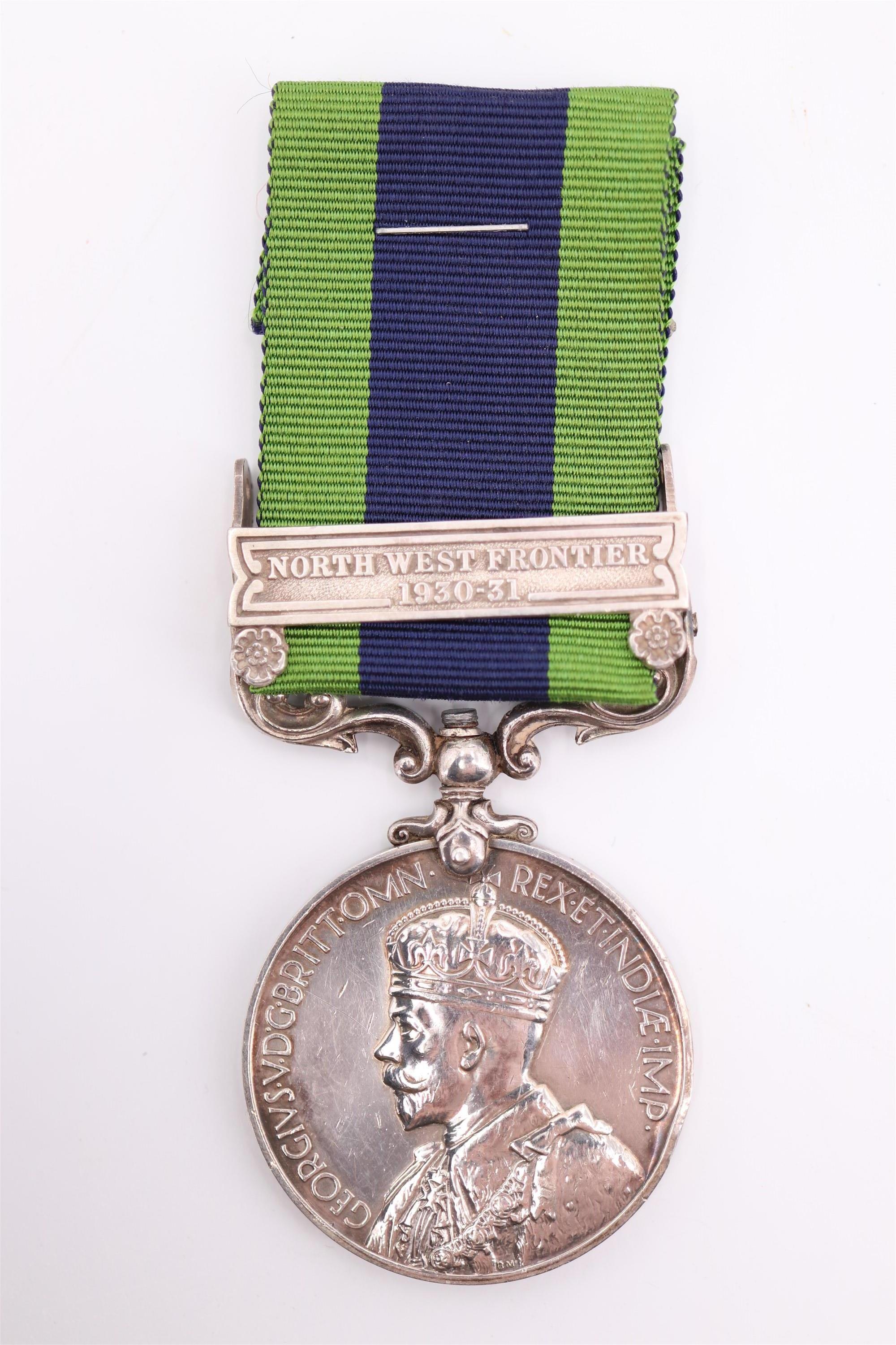 An India General Service Medal with North West Frontier 1930-31 clasp to 3594553 Pte R W