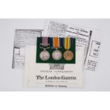 A Great War gallantry medal group comprising Military medal and bar with British War and Victory