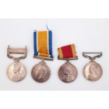 A campaign and long service medal group comprising China Medal 1900, British War medal, India