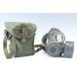 A Second World War British army lightweight gas mask
