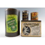 Four vintage food tins including "Lyons" Greenline mints and "Newforge" meat soup etc, 2nd quarter