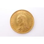 An 1887 Victoria Jubilee gold half sovereign