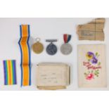 British War and Victory medals to 290767 Spr J Wilson RE, together with a '1919 signing of the