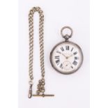 A Victorian silver cased Improved Patent pocket watch, having a key wind and set movement, the