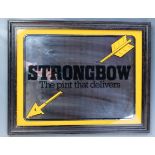 A late 20th Century Strongbow Cider, "The Pint that delivers", advertising mirror, in moulded frame,