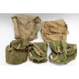 A quantity of Second World War British gas mask cases